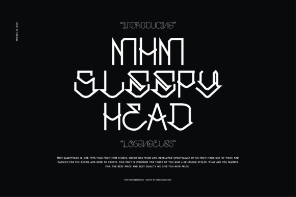Sleepy Head: A Futuristic Font for Creative Expression