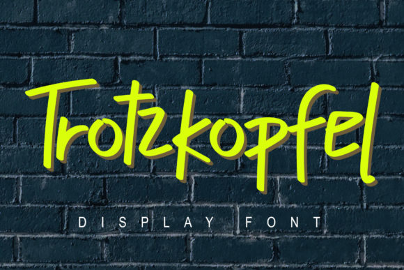 Trotzkopfel: A Bold and Authentic Display Font for Every Project